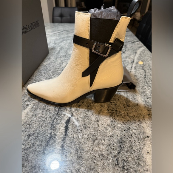 Zadig & Voltaire Tyler Cecilia Vintage Patent Ankle Boot, Ice - Picture 11 of 13